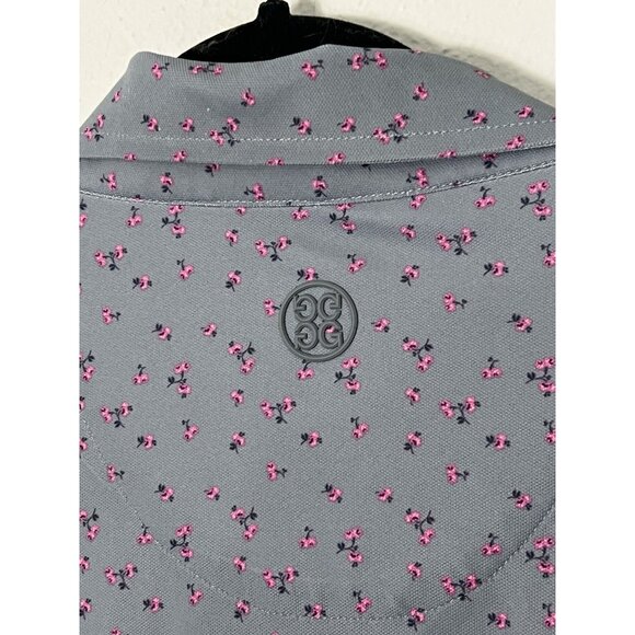 G/FORE Gray Golf floral Polo Shirt Size XL - Picture 11 of 16